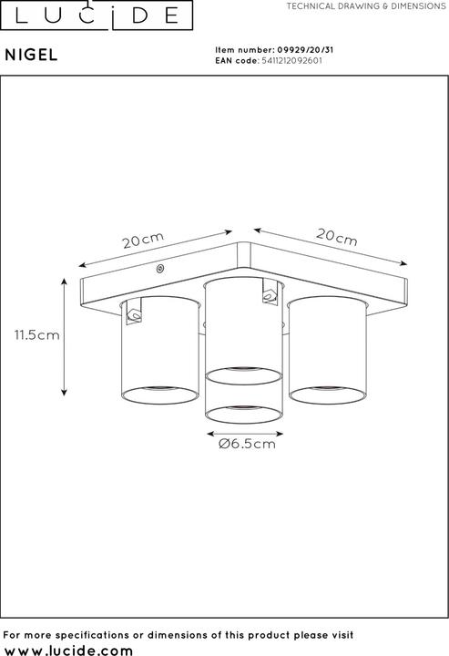 Image du produit Lucide Nigel (1280 lm, GU10)