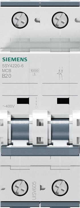 Produktbild Siemens MCB 2 Pole Type B 10kA 20A 400V