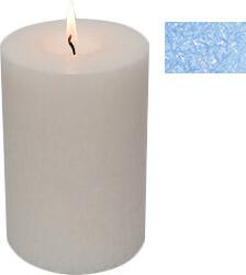 Image du produit Herzog Kerzen Bougie pilier Kristallo Zylindro Ø 10 cm x 15 cm Bleu pastel (1 pcs)