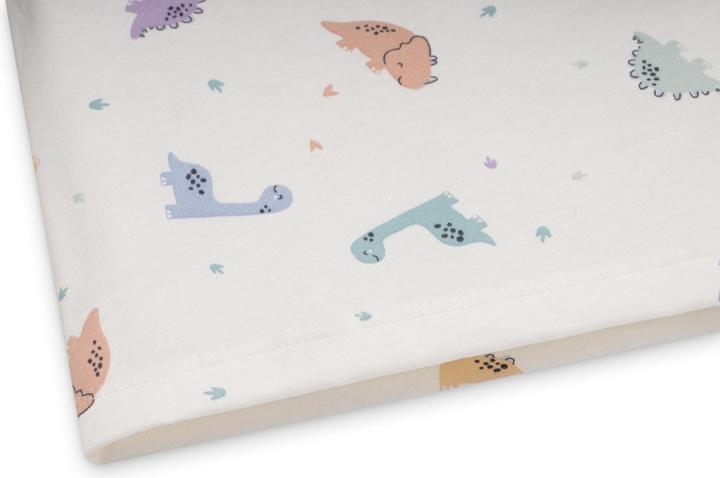 Actual product image Julius Zöllner Jersey cover Loop Comfy for changing mat Softy, Little Dinos (85 x 75 cm)