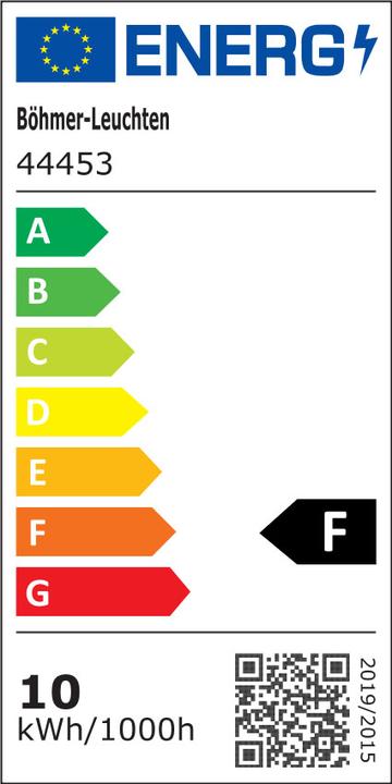Energie-Label Böhmer Deckenstrahler Struktur ws/anth 44453 (600 lm)