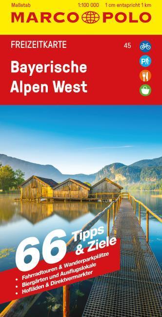 Actual product image Leisure map 45 Bavarian Alps West 1:100,000