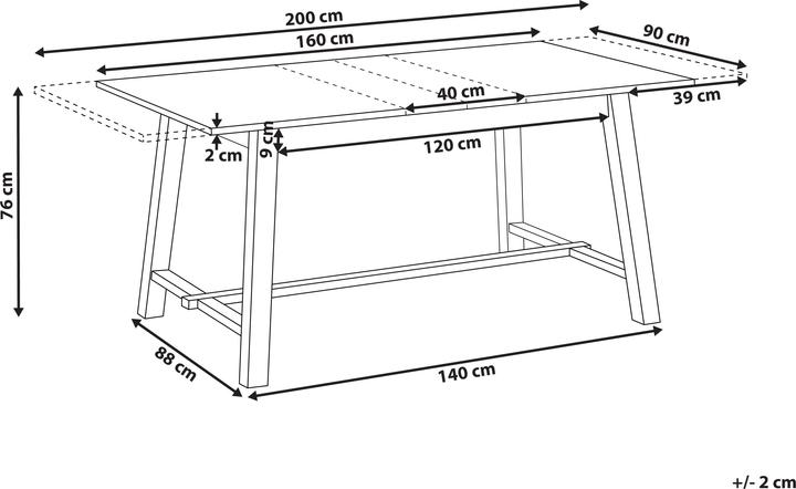 Produktbild Beliani Barnes (90 x 160 x 76 cm)