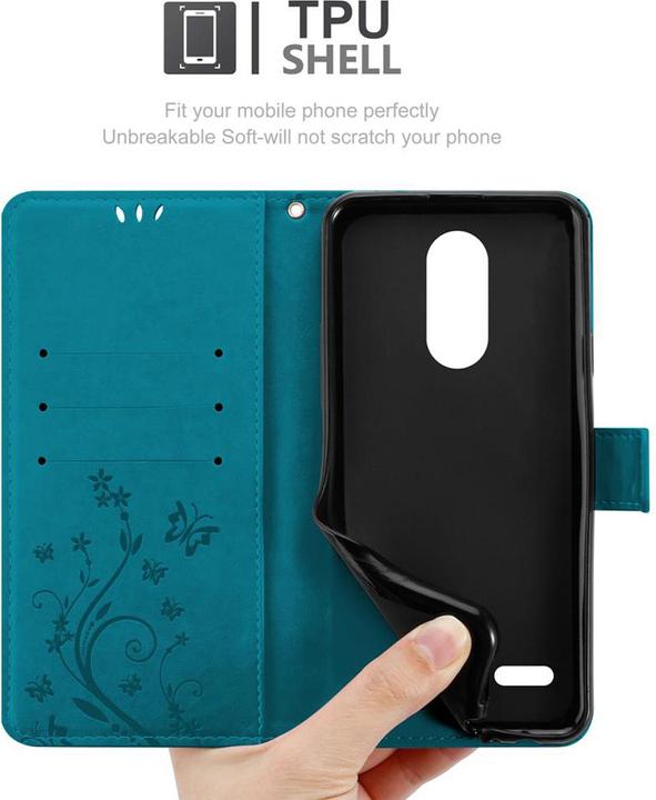 Produktbild Cadorabo Flower Book Cover (LG K8 2018, Huawei Y9 (2018))