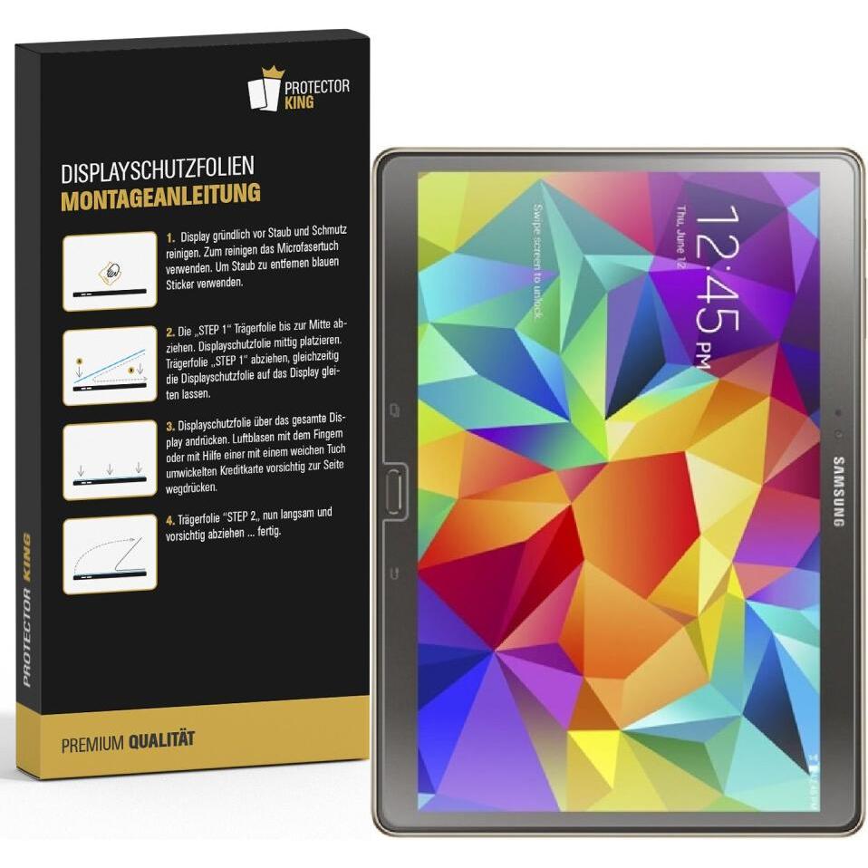 Protectorking 1x Panzerfolie Anti-Shock matt entspiegelt (1 Stück, Galaxy Tab S 10.5), Tablet Schutzfolie