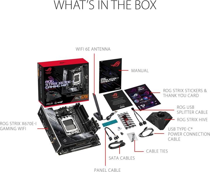 Produktbild ASUS ROG Strix X670E-F Gaming Wifi (AM5, AMD X670E, ATX)