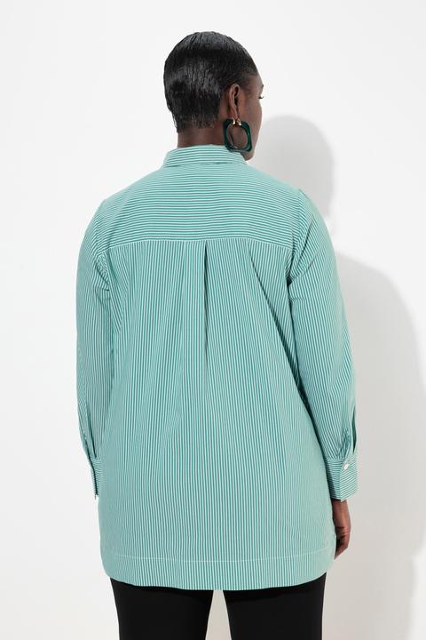 Immagine prodotto Ulla Popken Camicia con righe, colletto da camicia e maniche lunghe (60)
