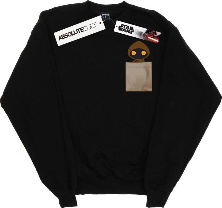 Immagine prodotto Star Wars Jawa Pocket Print Boyfriend Fit Felpa Ragazzi (152, 158)