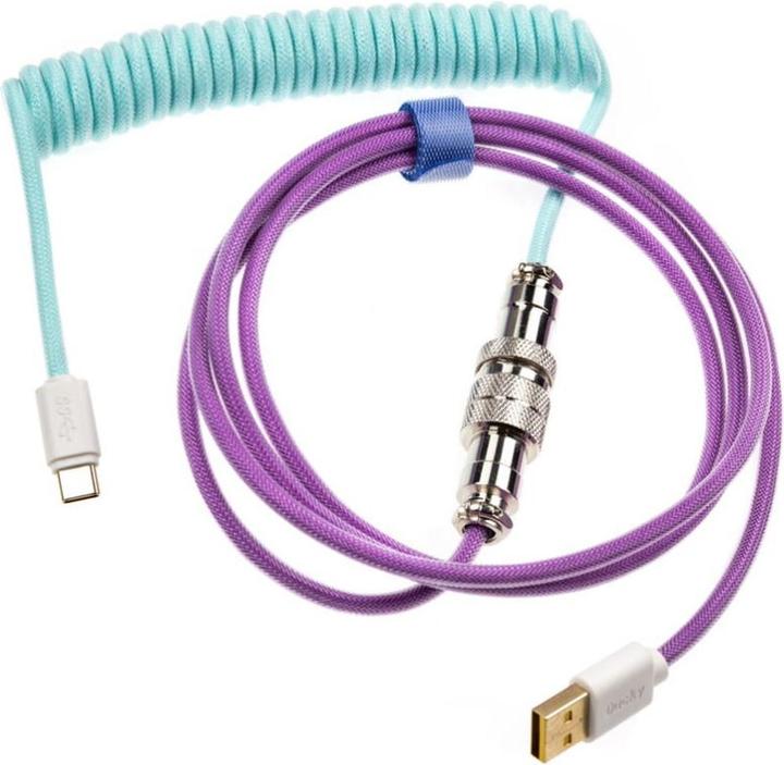 Ducky Premicord Frozen Llama Spiralkabel, USB Typ C auf Typ A (1.80 m, USB 2.0)