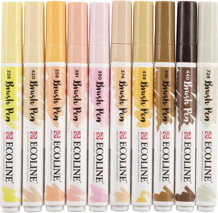 Immagine prodotto Talens Ecoline Brush Pen Set 11509816 ass. Skin 10 Stück (10 x)
