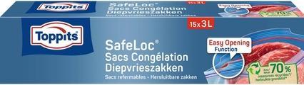 Toppits Safeloc Zipper-Gefrierbeutel 3 Liter 15 (15 x)