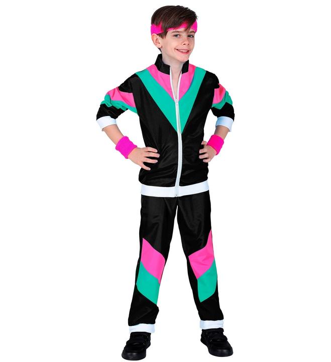 Produktbild Widmann 80er Jahre Schwarzer Jogginganzug für Kinder (122, 128)