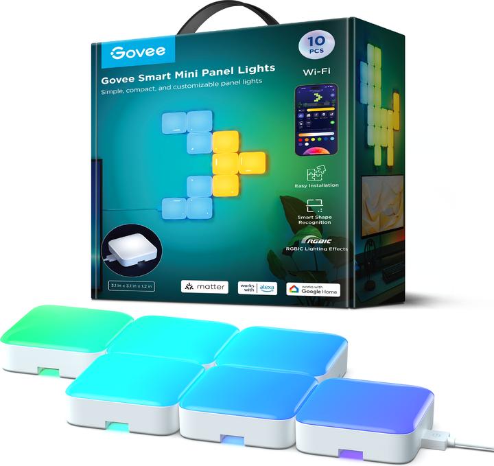 Image du produit Govee Mini panneaux lumineux couleurs segmentées RGBIC