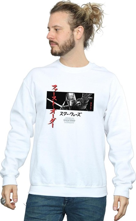 Actual product image Star Wars Mens The Rise Of Skywalker Kylo Ren Katakana Art Stripe Sweatshirt (3XL)