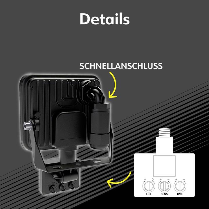 Image du produit Müller Licht Müller-Licht Orlando 21600070 LED-Aussenstrahler mit Bewegungsmelder 10 W Neutra (1100 lm, IP44)