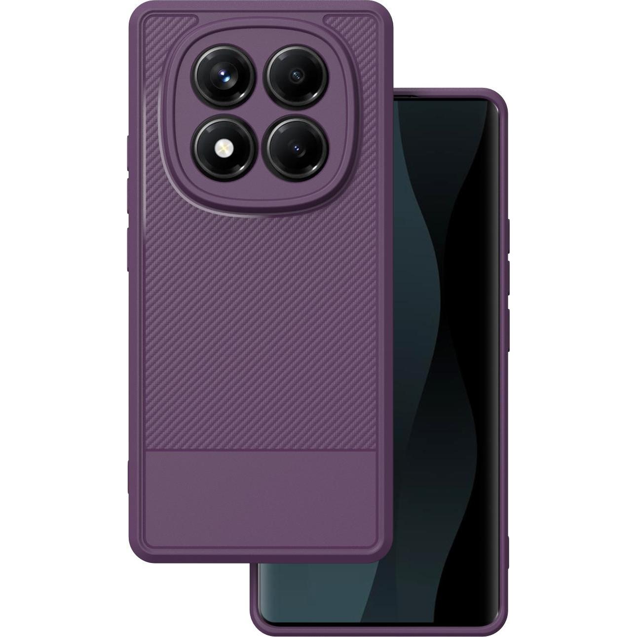 OEM Simple Carbon case for Xiaomi Redmi Note 14 Pro 5G (Global) / Note 14 Pro Plus 5G (Global) purple (Xiaomi Redmi Note 14 Pro 5G), Cover smartphone,
