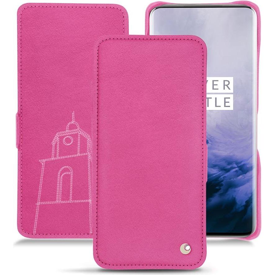 Noreve Lederschutzhülle horizontal (OnePlus 7 Pro), Smartphone Hülle, Rosa