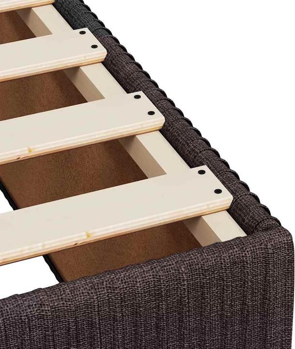 Produktbild VidaXL Boxspringbett Polsterbett Bett mit Matratze Dunkelbraun 80x200cm Stoff (80 x 200 cm)