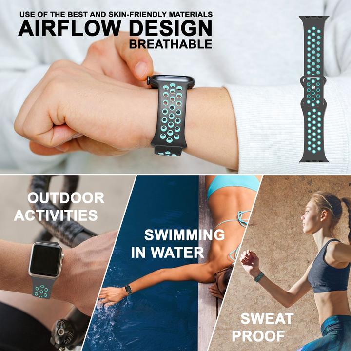 Produktbild Nalia Airflow Silikon Smart-Watch Armband (Silikon)