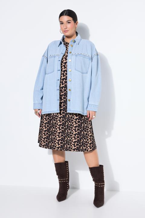 Immagine prodotto Studio Untold Camicia di jeans dal taglio oversize con stile vintage e rivetti decorativi (60)