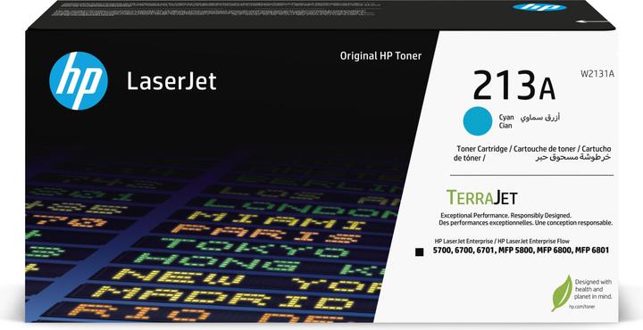 Image du produit HP Toner cyan LaserJet authentique 213A, 3000 pages, Cyan, 1 pièce(s) (C)
