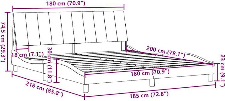 Image du produit vidaXL Bettgestell (180 x 200 cm)