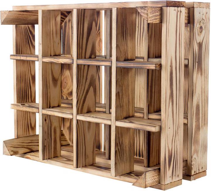 Produktbild Holz Zollhaus Flaschenregal Kiefer, Braun 50 x 40 cm (12 Flaschen, 23 x 50 x 40 cm)