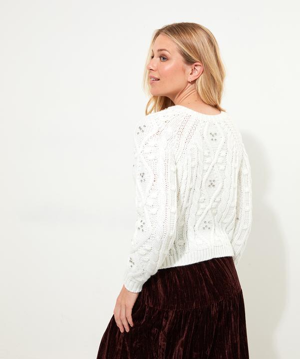 Produktbild Joe Browns Diamanté Embellished Cable Knit Cardigan (38)