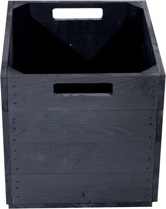 Produktbild Holz Zollhaus Aufbewahrungskiste Vintage Schwarz 33 x 38 cm (33.33 cm, 39.61 l, 1x)