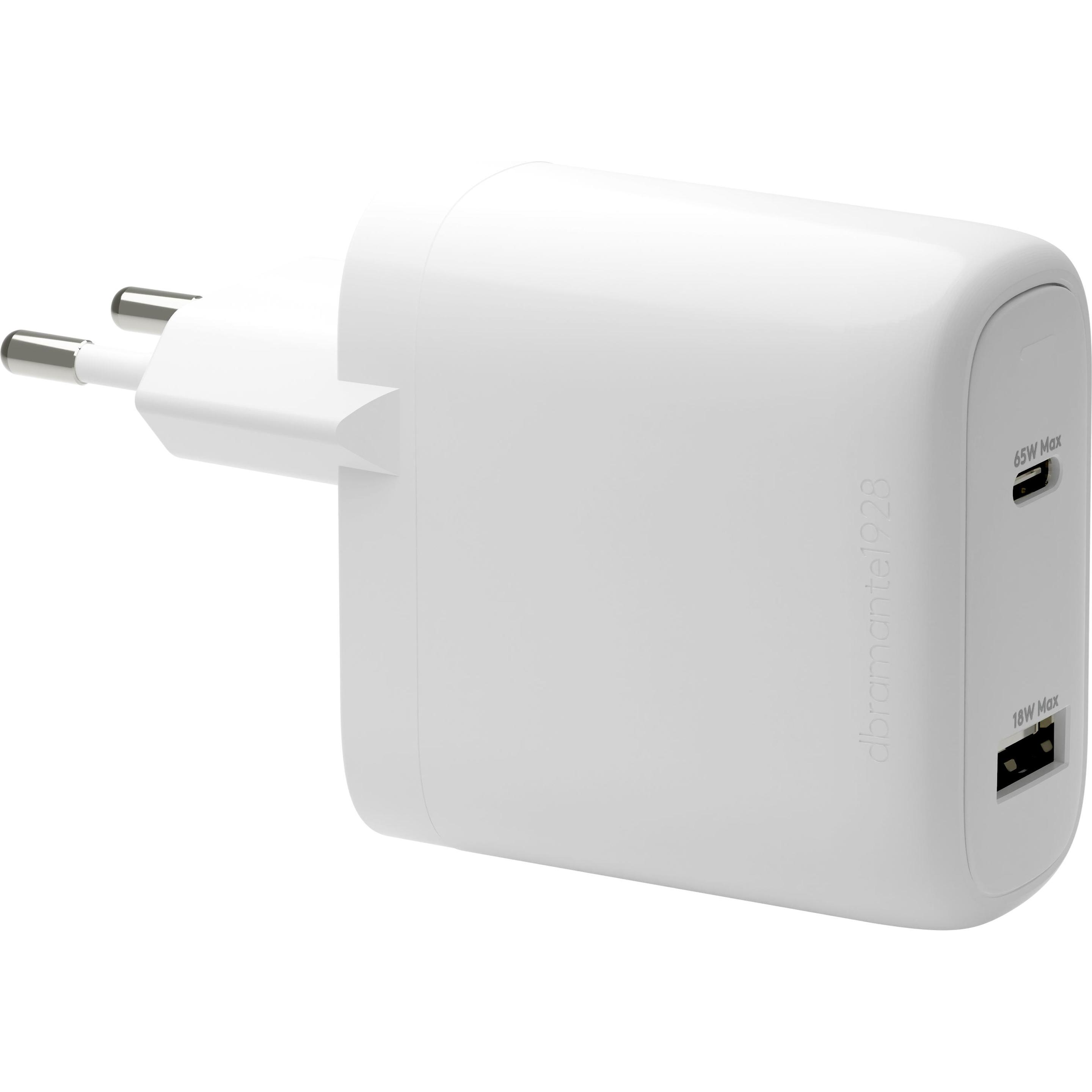 dbramante1928 WALL CHARGER - USB-C 65W+18W EU (65 W), USB Ladegerät, Weiss