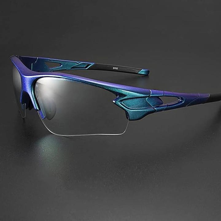 Actual product image Rockbros 10069 photochromic UV400 cycling glasses - blue (Blue, Blue)