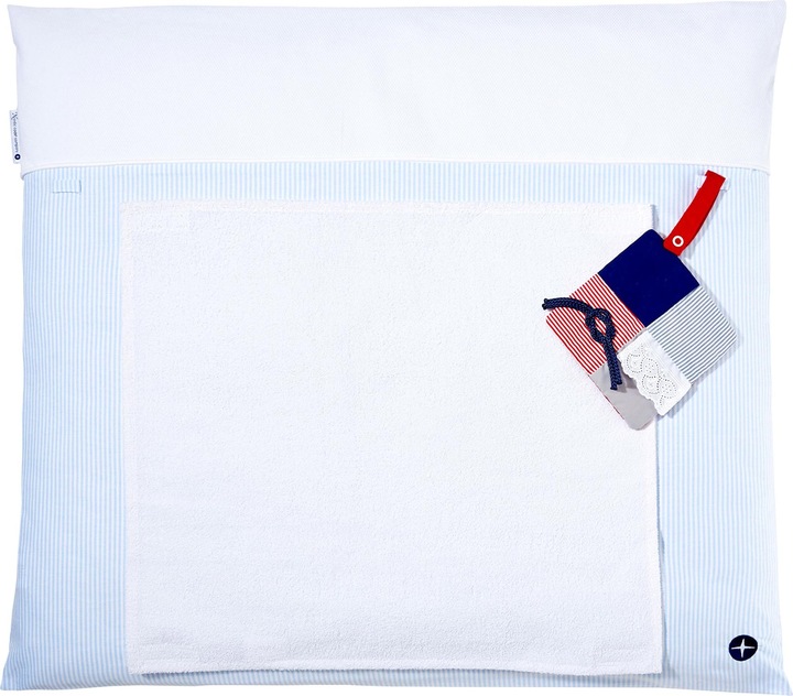 Produktbild nordic coast company Wickelauflage mit abnehmbarem Frotteehandtuch (70 x 80 cm)