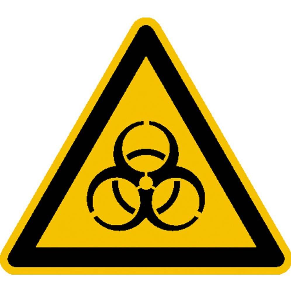 Wolk, Segnaletica di sicurezza, Warnschild Biogefährdung Aluminium 315 mm ISO 7010 1 St.