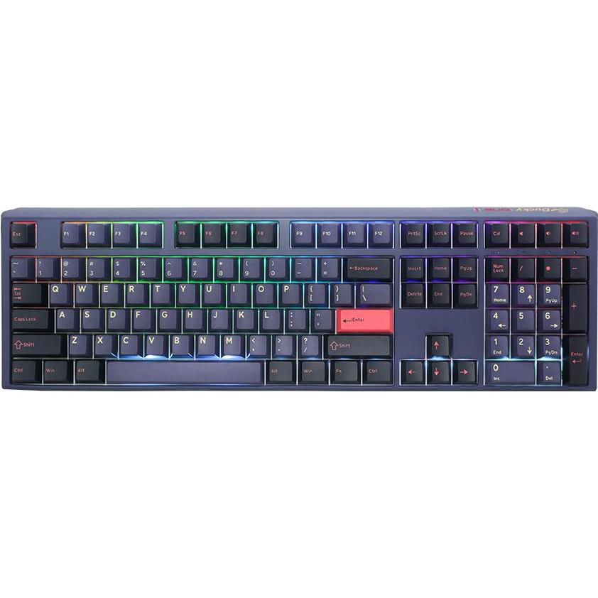 Ducky One 3 Cosmic Blue Gaming Tastatur, RGB LED - MX-Blue (US) (US, Kabelgebunden), Tastatur, Blau