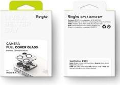 Actual product image Ringke iPhone 15 Pro Max Camera Styling Camera Island Protector Tempered Glass (2pcs) Transparent (2 Piece, Apple iPhone 15 Pro Max)