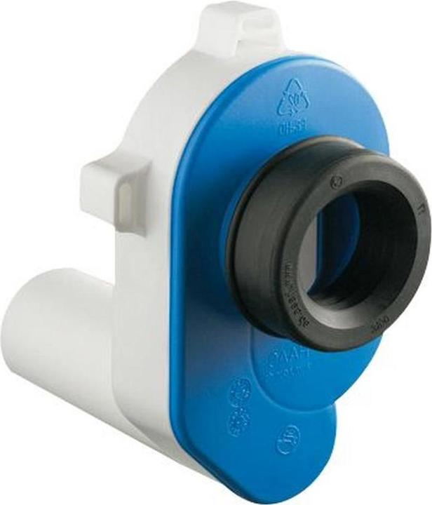 Actual product image Haas & sohn HAAS PE urinal siphon DN 50, horizontal drain, blue (Urinal siphon)