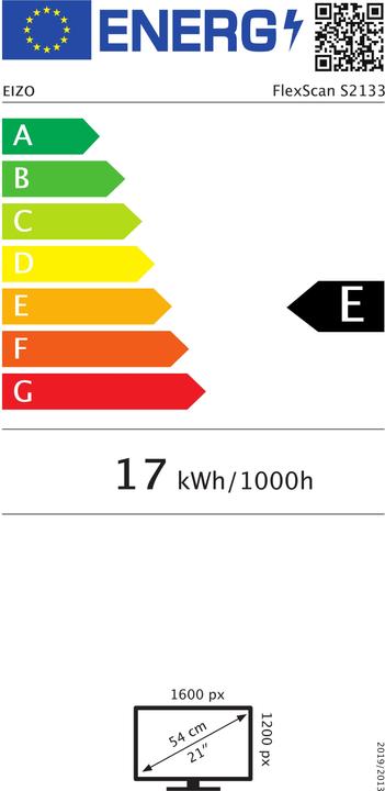 Label énergétique Eizo FlexScan S2133 (1600 x 1200 pixels, 21")