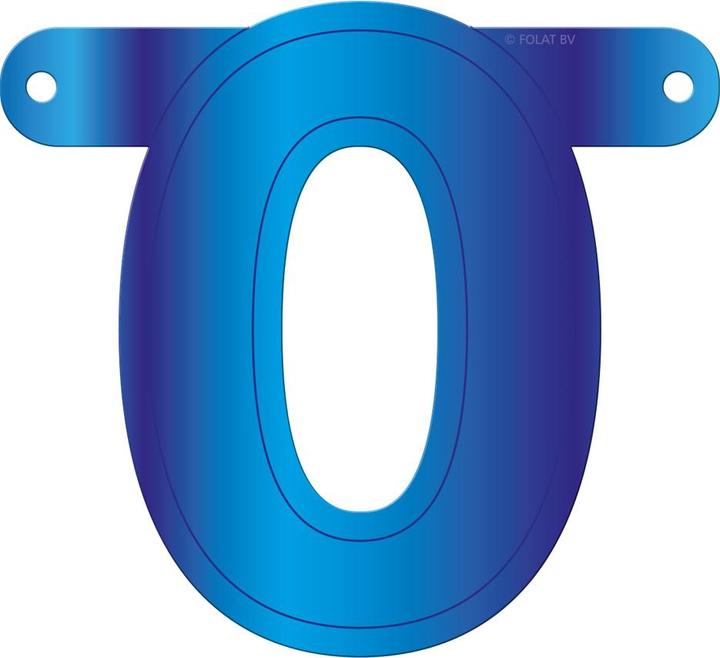 Actual product image Folat Banner blue letter 0