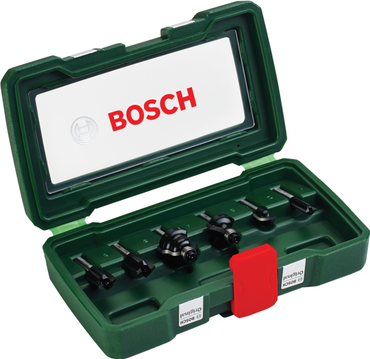 Produktbild Bosch Professional Zubehör HM-Fräser-Set mit 1/4-Zoll Schaft, 6-teilig