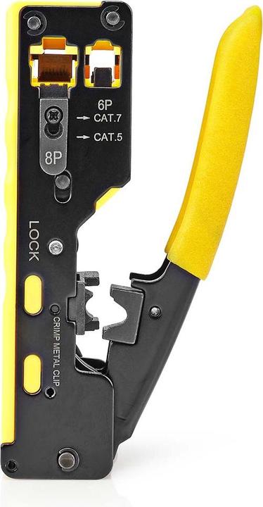 Nedis Crimp pliers | CAT5 / CAT5e / CAT6 / CAT6a / CAT7 / RJ12 / RJ45 | Abziehen / Schneiden / Zange