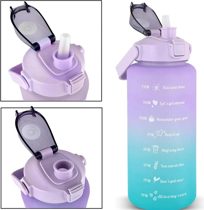 Actual product image Extralink | Motivation bottle | water bottle, 2000 ml, purple-blue, BUT-992 (2 l)