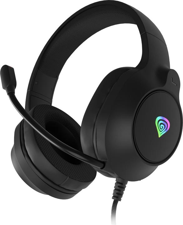 Actual product image Genesis Wireless headphones Neon 213 RGB Gaming Headset with Microphone, Black (Cable)
