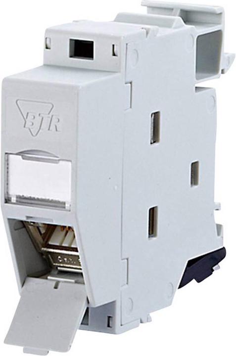 Produktbild Metz Connect Netzwerkdose für Hutschienenmontage 6A 270°