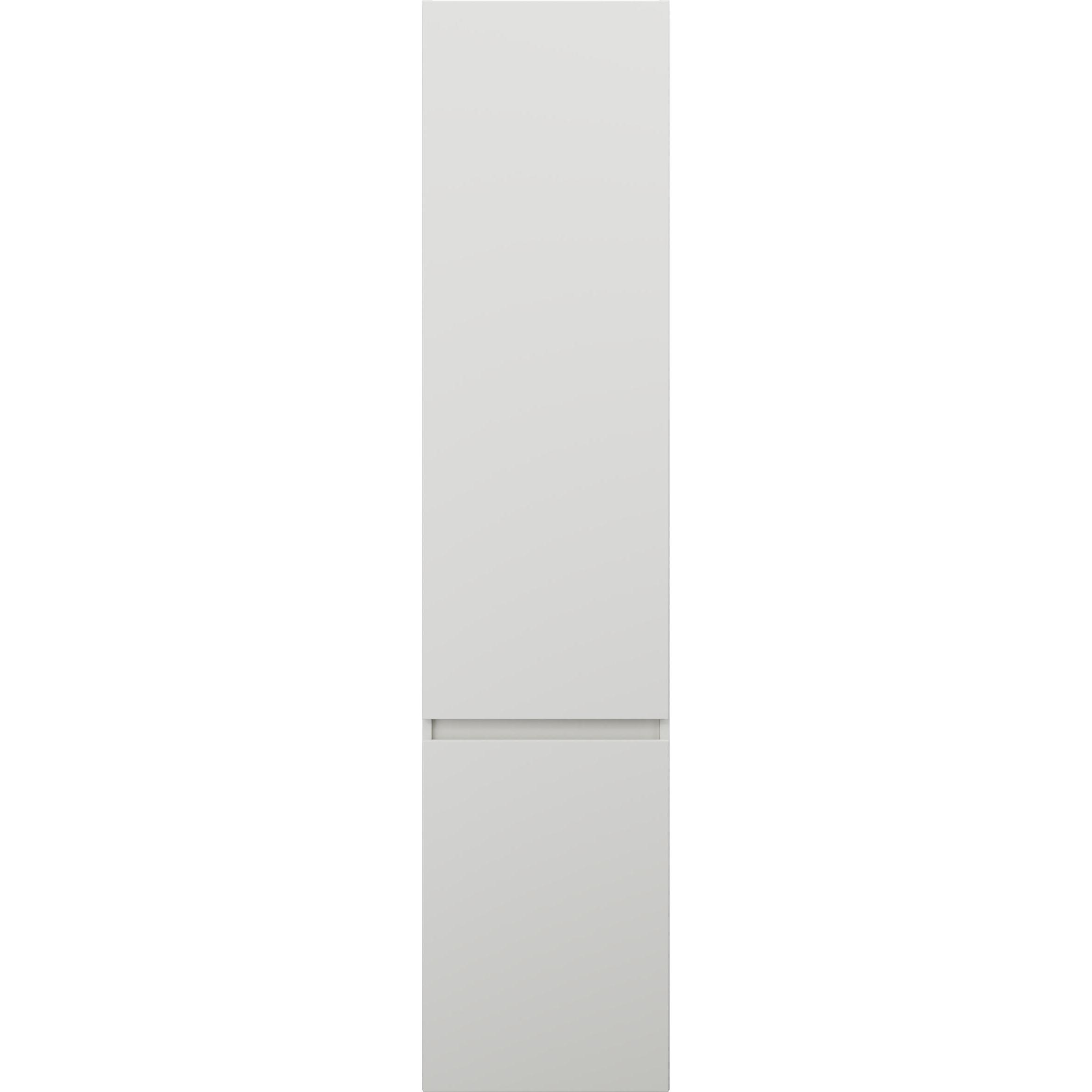 burgbad, Badezimmerschrank, Lin20 Hochschrank Wandhängend mit 2 Türen inklusive Winkelablagen, Tiefe 245mm, Türanschl