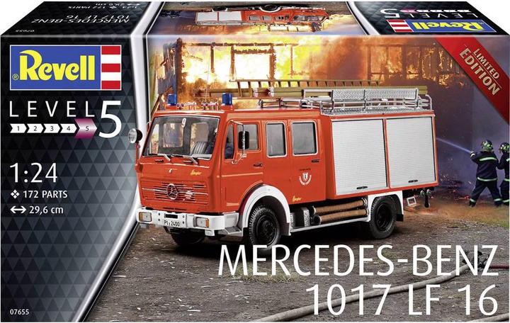 Produktbild Revell 07655 Mercedes-Benz 1017 LF 16 Ltd.Edi Feuerwehrauto Bausatz 1:24