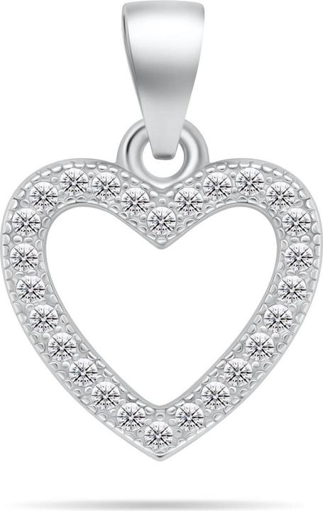 Produktbild Brilio Silver - Dazzling heart pendant with zircons PT09W