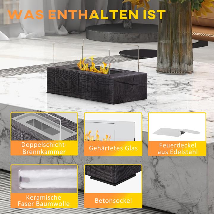 Actual product image Homcom Ethanol fireplace (33 x 16 x 18 cm)