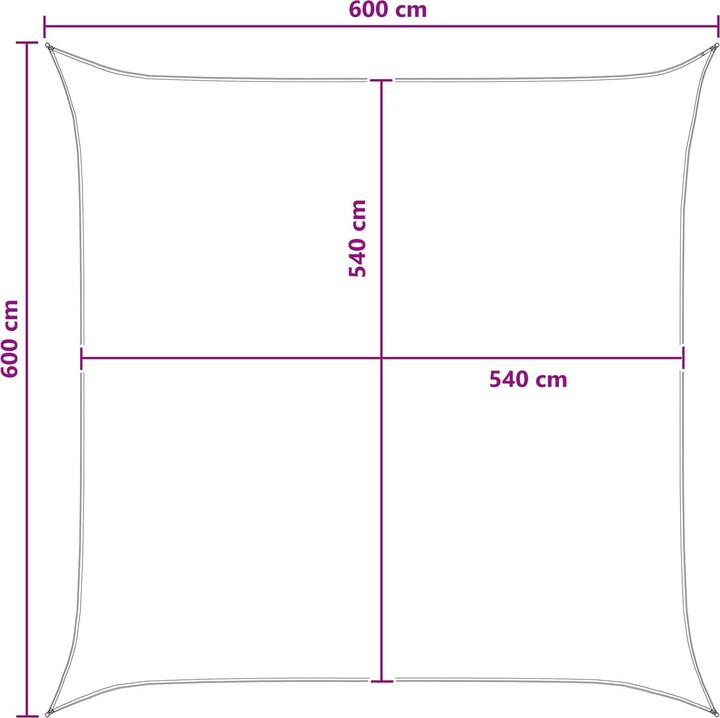 Produktbild vidaXL Sonnensegel (600 x 600 cm)