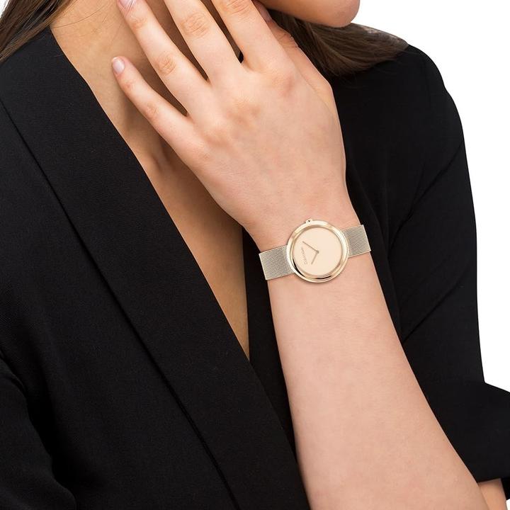 Actual product image Calvin Klein Womens Analogue Quartz Watch with Stainless Steel Strap 25200013 Carnation Gold Modern (Analogue wristwatch, 34 mm)