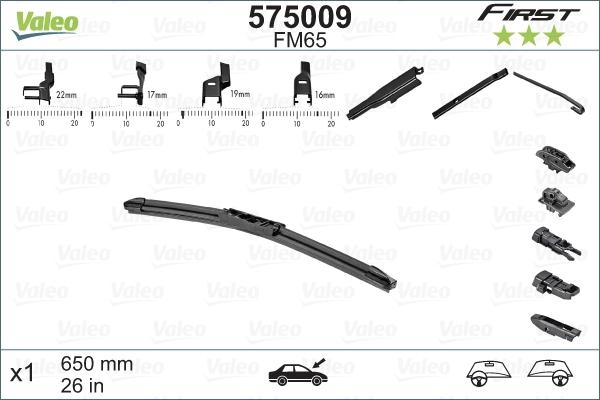 Actual product image Valeo Wiper Multiconnection 650 mm
